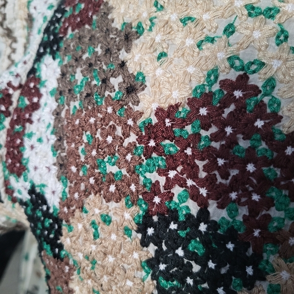 Anthropologie Floral Beige Maxi Dress/used - Picture 7 of 12